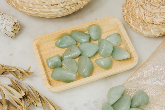 Pierre roulée Aventurine verte - Connaissance et prospérité créative