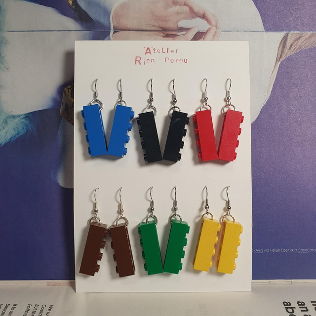LEGO EARRINGS – different colors available 