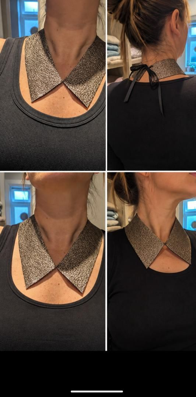 The Twist Collar | Metallic Bronze Leather