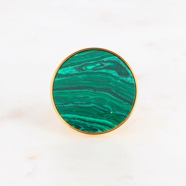 Bague Bohême Chic, Pierre Malachite