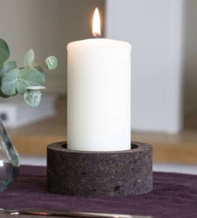 Smoked Cork Pillar Candle Base