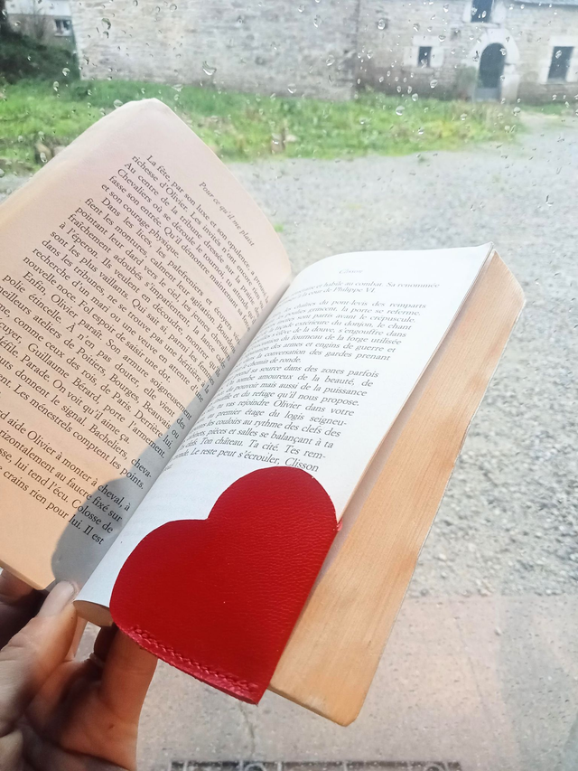 Marque-page Coeur Rouge