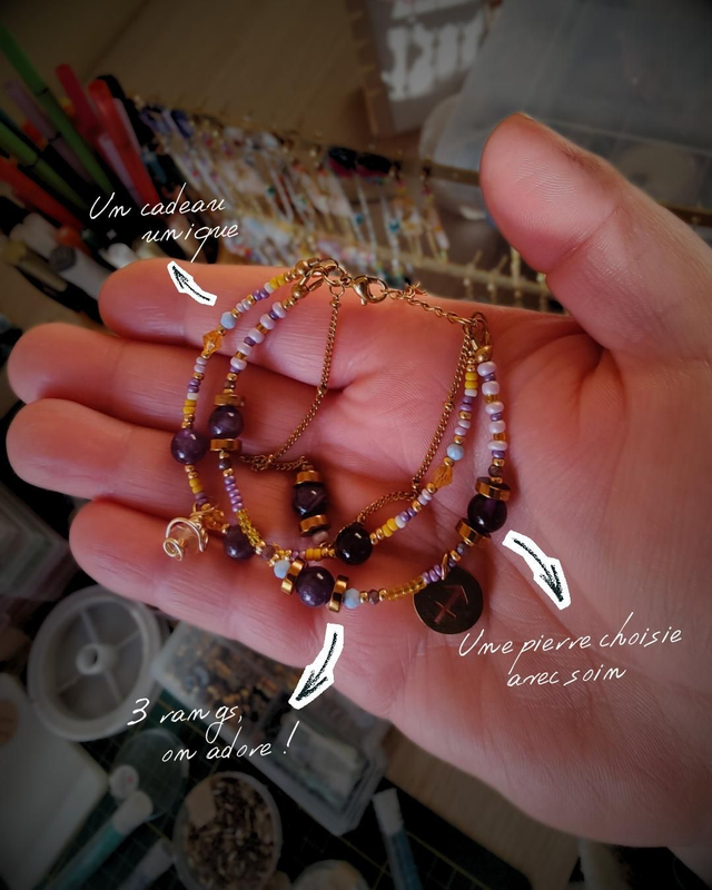 Bracelet Astro Sagittaire & Améthyste