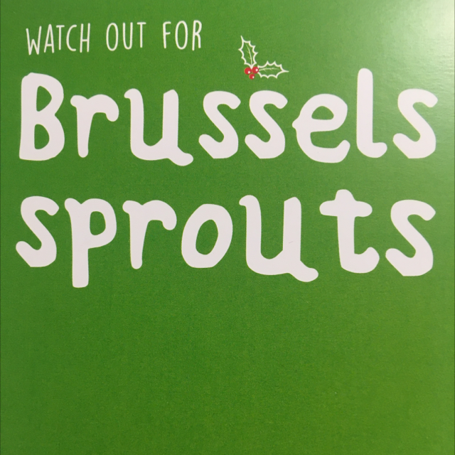 Christmas Humorous- Brussels Sprouts. ER