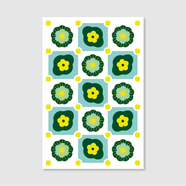 Damier bleu, carte double