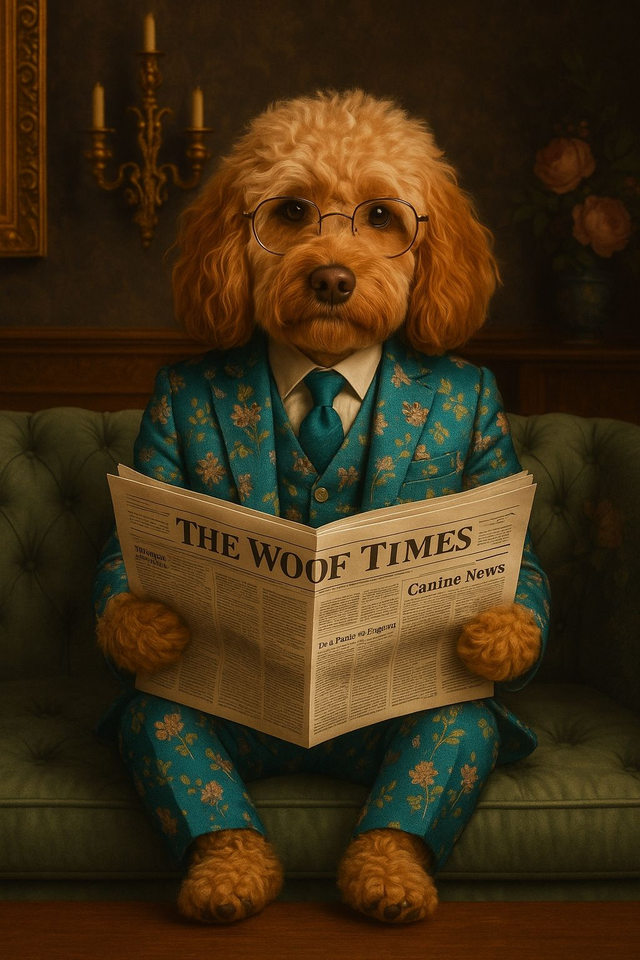 Cockapoo Dapper Dog Framed Canvas Picture