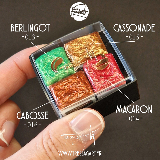 TRESSAG&#039;ART - ECLAT 2 AQUARELLE ARTISANALE COFFRET PAR 4 - TR004004