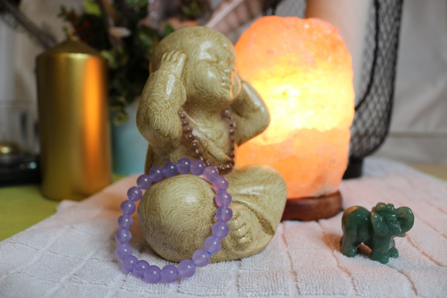 Bracelet Jade Violet  -8mm- 