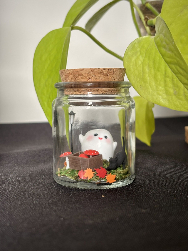🍃 Mini terrarium verre - Édition automne - Booly