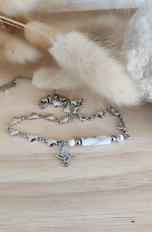 Chaîne de cheville Howlite 