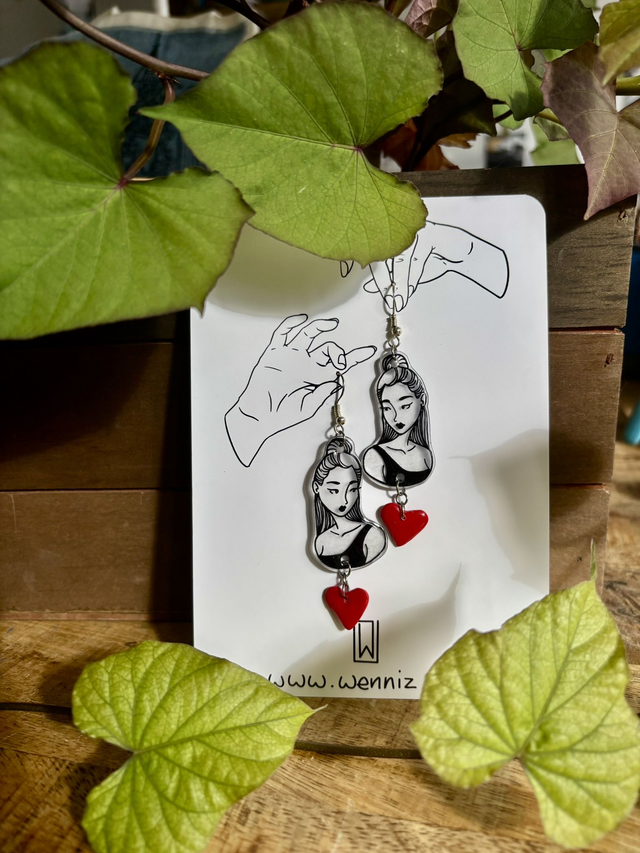 &quot;Dames de Coeurs&quot; Boucles d&#039;oreilles