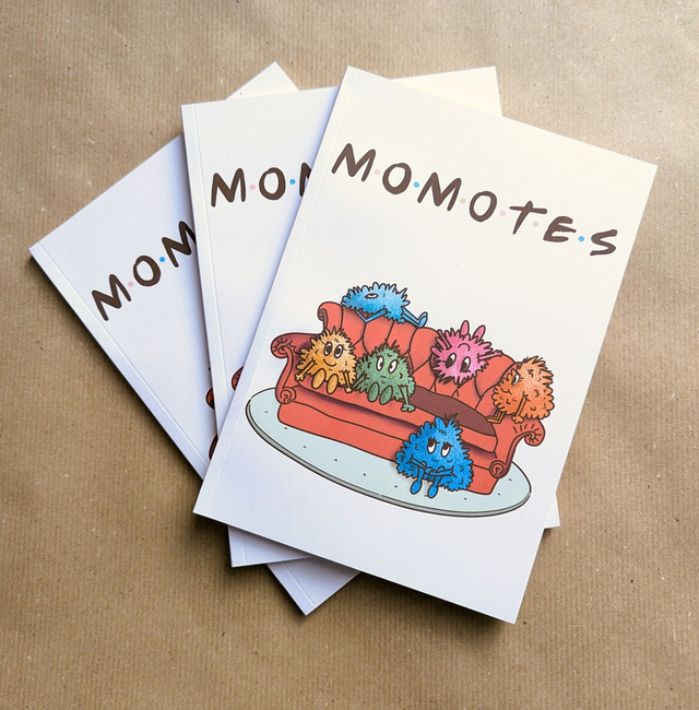 Carnet A5 illustré - Momotes entre potes