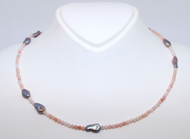 Andenopal mit blauer Keshiperle - Dagmar