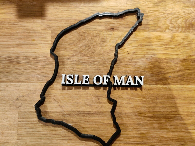 Isle of Man 3D printed Race Track Motorsport TT Motorbike