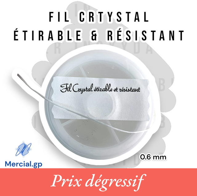 Fil crystal étirable &amp; résistant (50 mm)