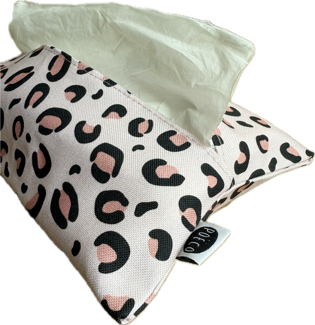 Pochette mouchoirs - LEOPARD ( rose )