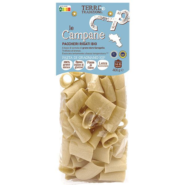 Paccheri de blé Saragolla biologiques - Pâtes de Gragnano IGP - Specialité de Campanie