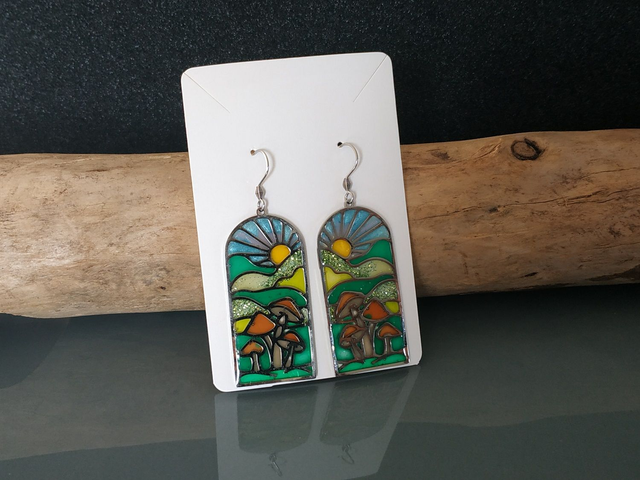 Boucles d'oreilles paysage campagnard