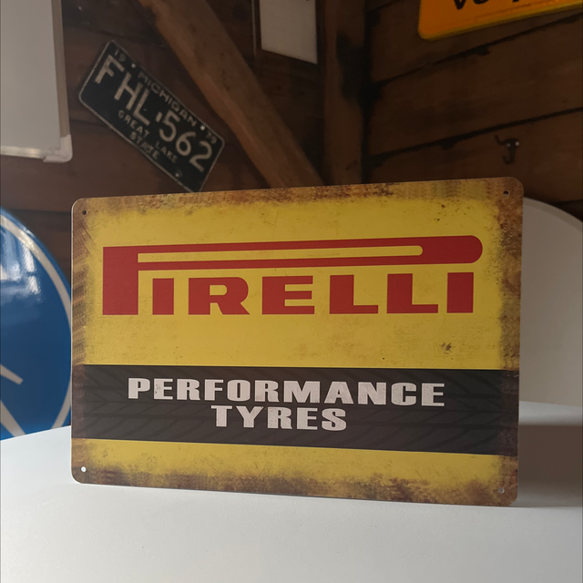 Pirelli metalen bord - 30x20 cm