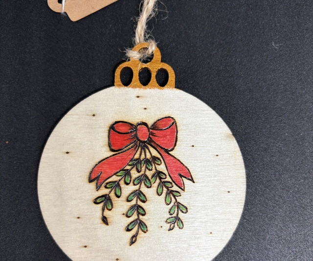 Red bow Christmas decoration 