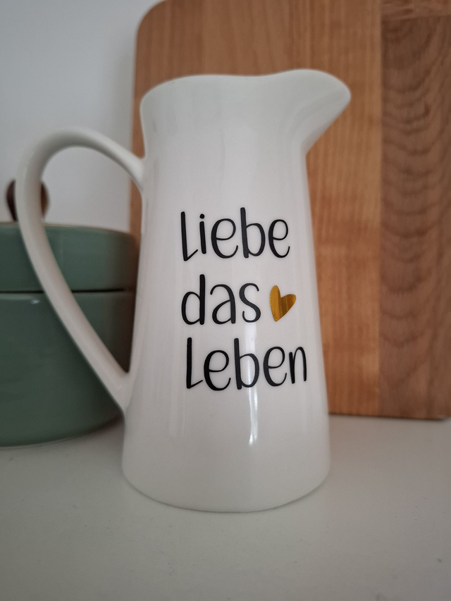 Milchkännchen "Liebe das Leben"