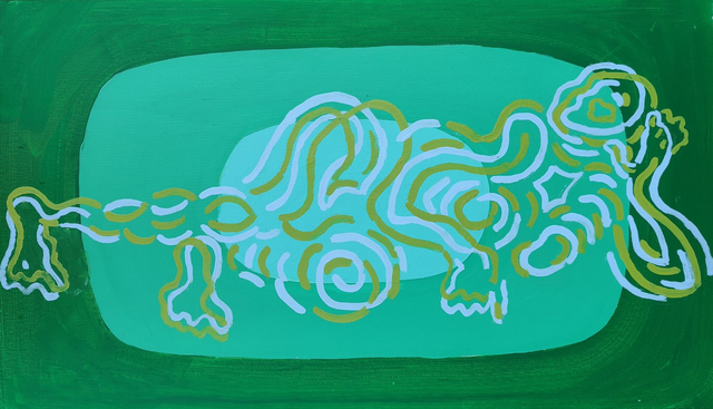 Akt, 46x79 akryl płótno 2016