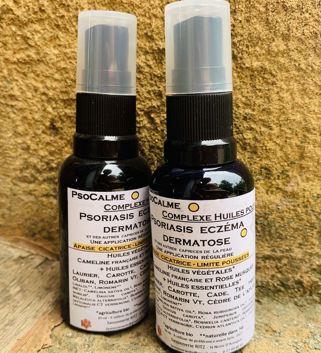 Complexe huiles Psocalme : Psoriasis, eczéma, dermatoses / spray 30 ml 