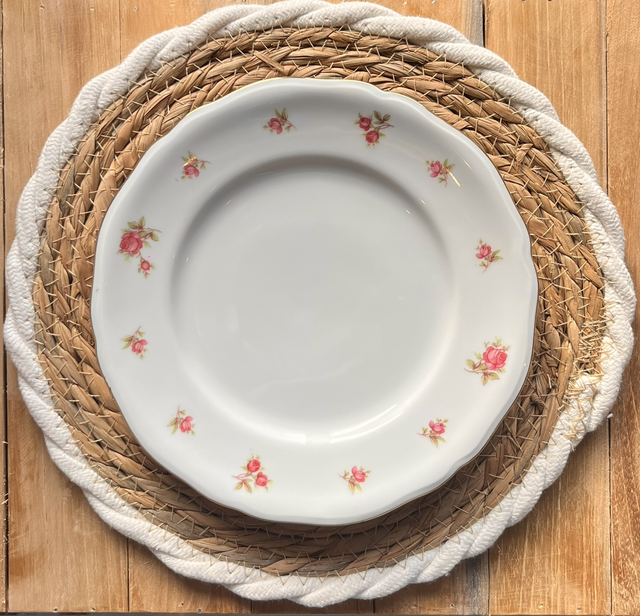 Sous-plat - Roses unies 