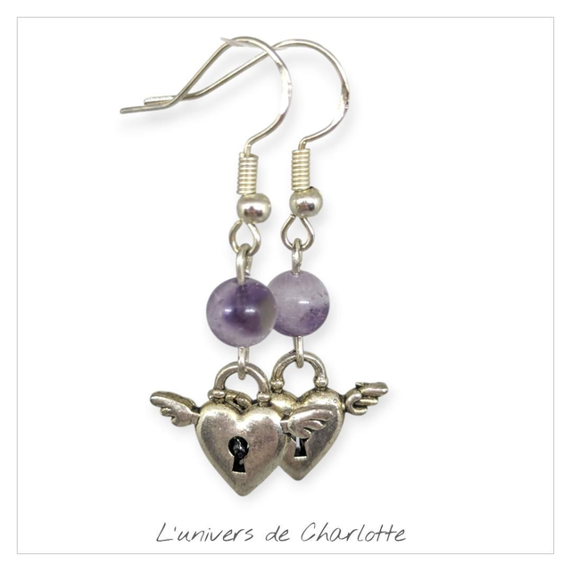 Boucles d'oreilles "Améthyste" BO-021
