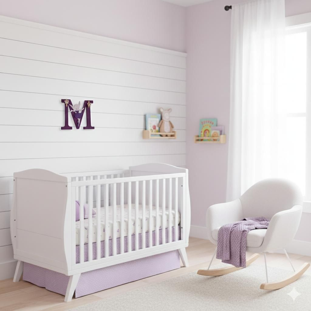 Lettre Initiale Murale Personnalisée (Bois ou Acrylique) - Cadeau de Naissance Unique