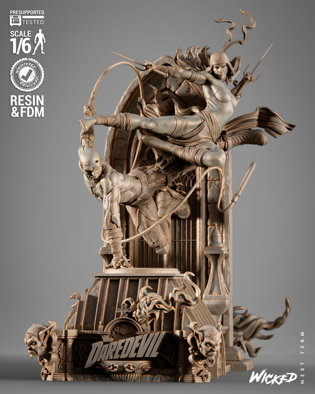 DIORAMA DAREDEVIL VS ELEKTRA