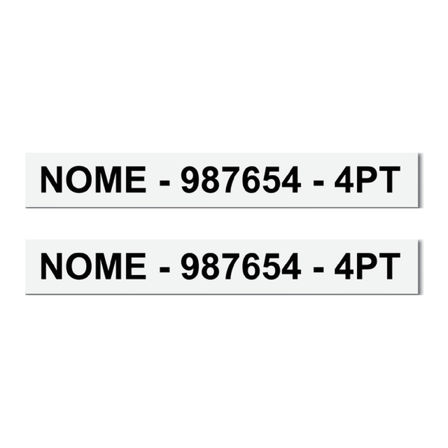 Matrícula Embarcação Tipo 1 a 4  (PACK de 2)