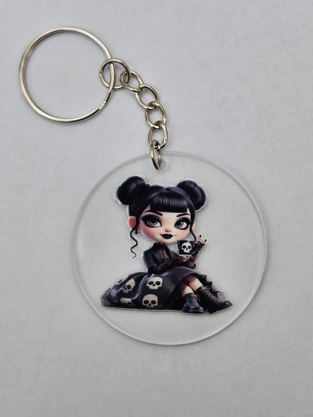 GOTH GIRL KEYRING - ADROIT CREATIONS