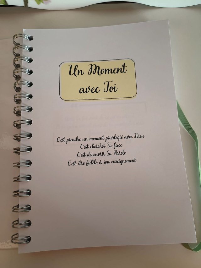 Carnet "Un moment avec Toi"