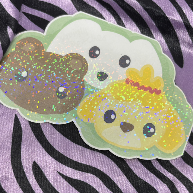 animal crossing trio jumbo sticker 