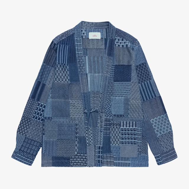 Shatsu Ju San cotton denim patchwork Blue