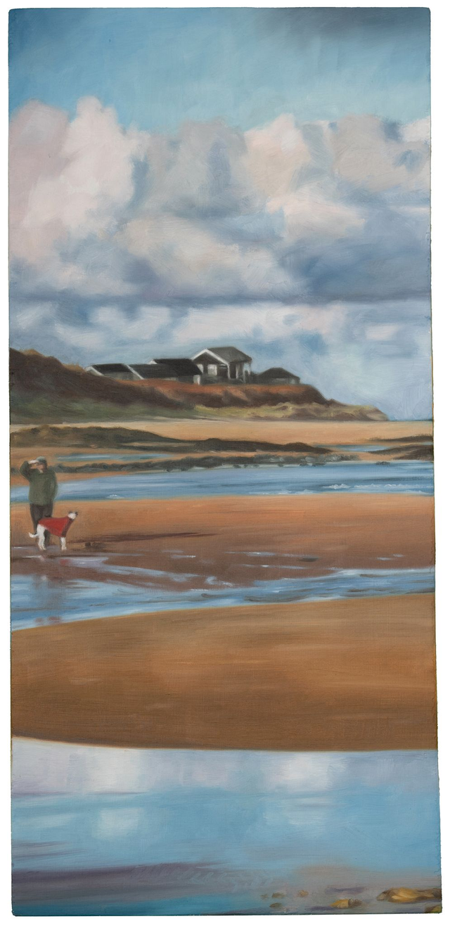 Original Oil Painting - Reflections on Embleton Beach