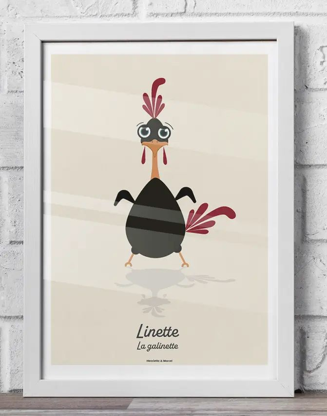 39 - Affiche enfant poule