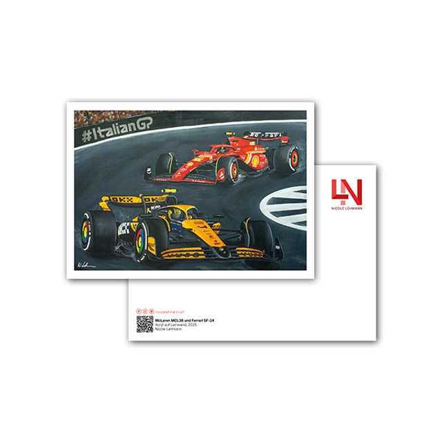 McLaren MCL38 und Ferrari SF-24 - Kunstkarte