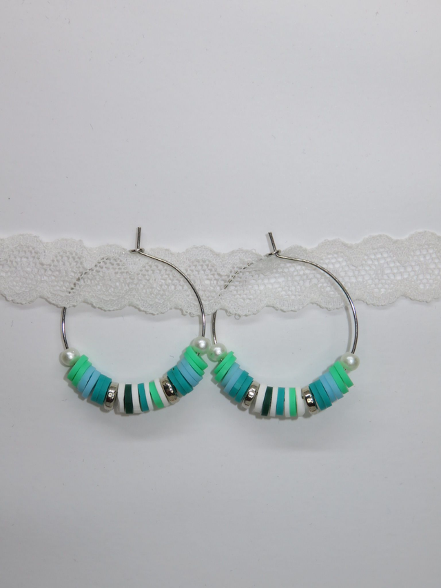 Créole Heishi mix vert