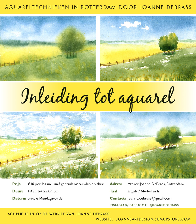 16-02-2026 van 19.30-22.00u - Workshop inleiding tot aquarel in Rotterdam