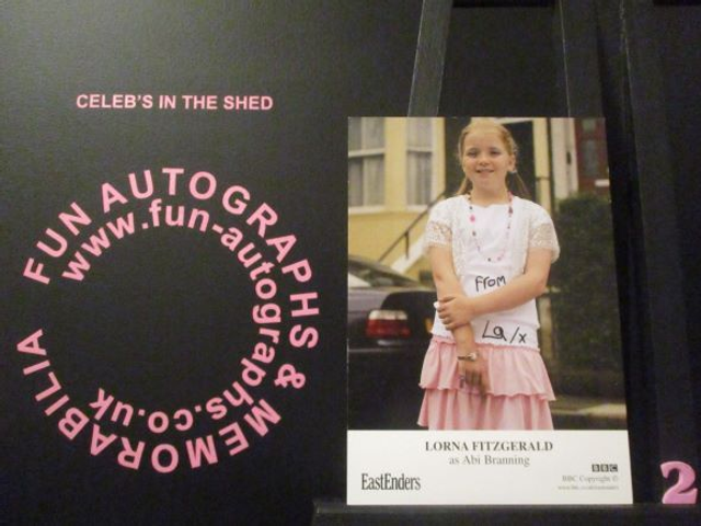 Lorna Fitzgerald (Abi Branning) Authentic Autographed EastEnders 6x4 Cast Card (2)