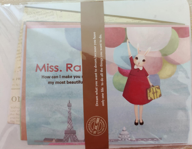 Miss Rabbit kirjepaperisetti