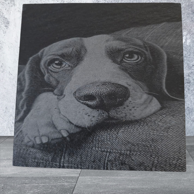 Slate Coaster - Beagle Dog
