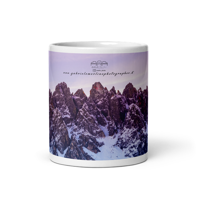  Tazza bianca lucida Baranci - San Candido sunset 