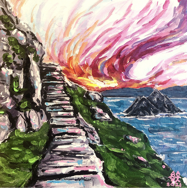 X4 Prints - Sunrise from Skellig Michael, Ireland 8"x8" (£7.50 a unit)