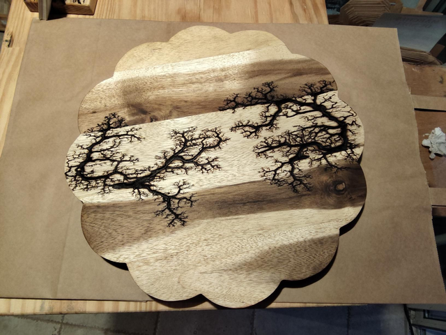 Plateau roulant acacia 