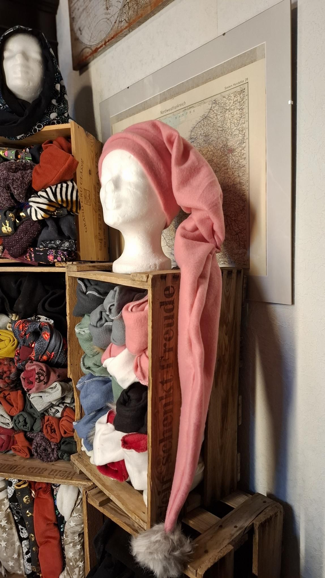 XXXL Zipfelmütze rosa, ca 1m lang