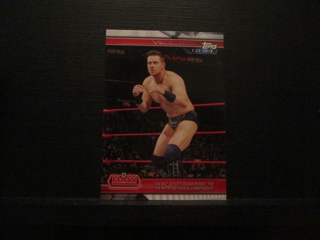 The Miz Defeats Roman Reigns For The Intercontinental Championship - Champions Original Trading Card #22