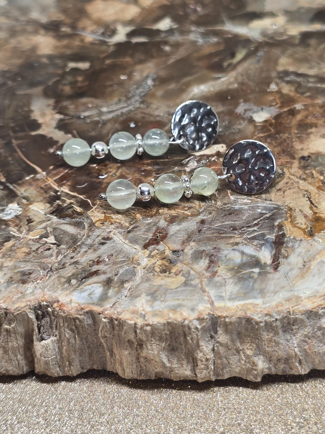 Boucles d'oreilles Phrénite 